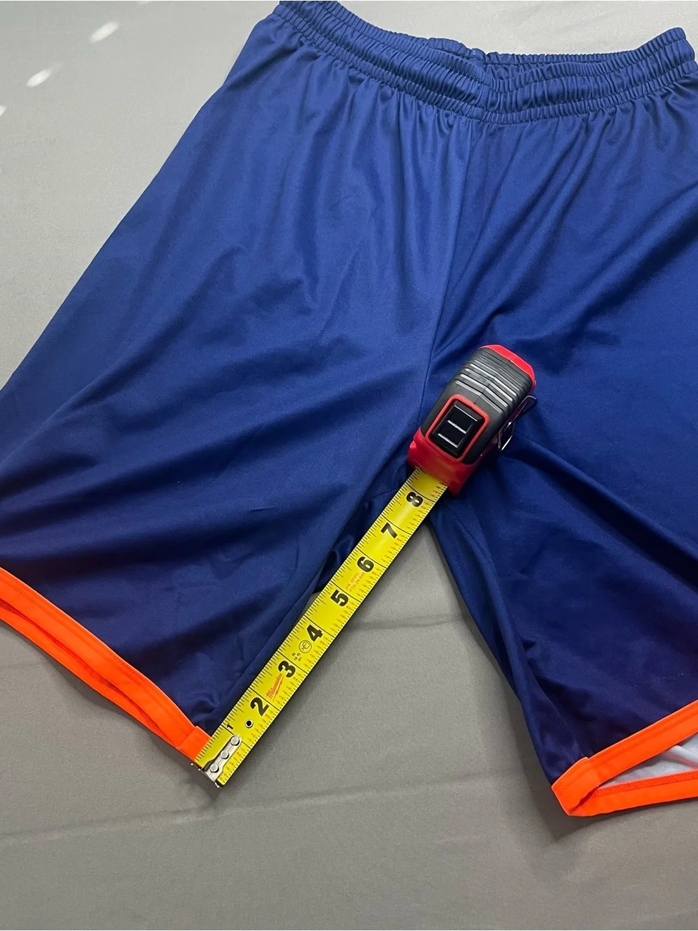 MARCS Royal Blue Athletic Shorts with Orange Trim